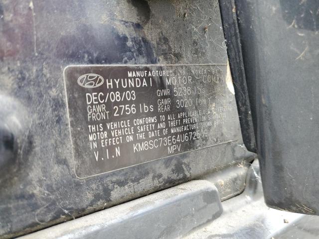 Photo 12 VIN: KM8SC73E64U672509 - HYUNDAI SANTA FE G 