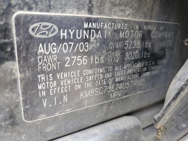 Photo 11 VIN: KM8SC73E74U579885 - HYUNDAI SANTA FE 