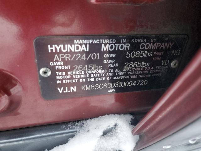 Photo 11 VIN: KM8SC83D31U094720 - HYUNDAI SANTA FE 