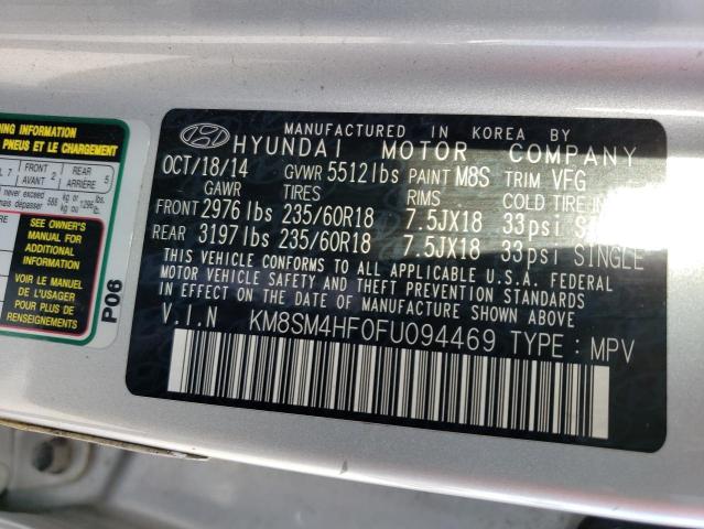 Photo 12 VIN: KM8SM4HF0FU094469 - HYUNDAI SANTA FE G 