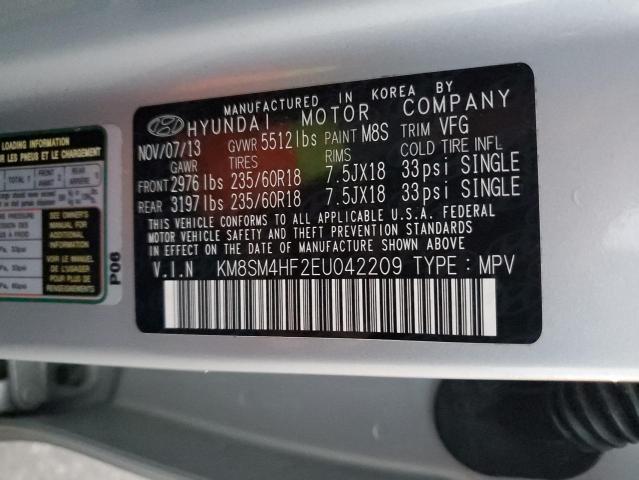 Photo 11 VIN: KM8SM4HF2EU042209 - HYUNDAI SANTA FE G 