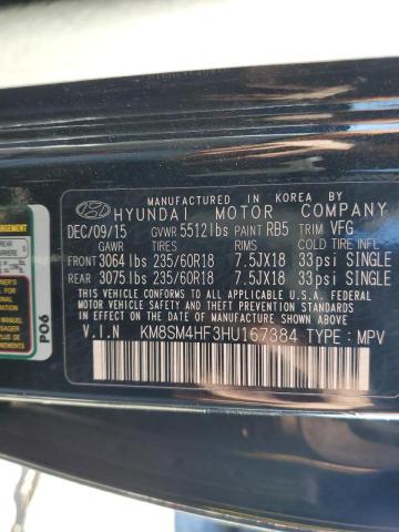 Photo 12 VIN: KM8SM4HF3HU167384 - HYUNDAI SANTA FE S 