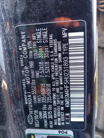 Photo 12 VIN: KM8SM4HF5HU231893 - HYUNDAI SANTA FE S 