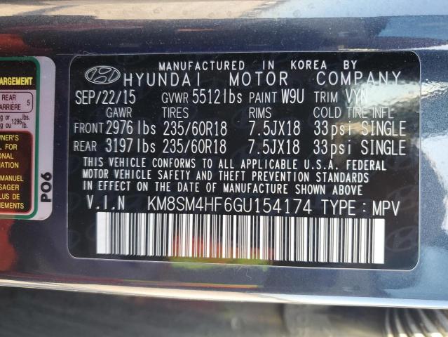 Photo 13 VIN: KM8SM4HF6GU154174 - HYUNDAI SANTA FE 