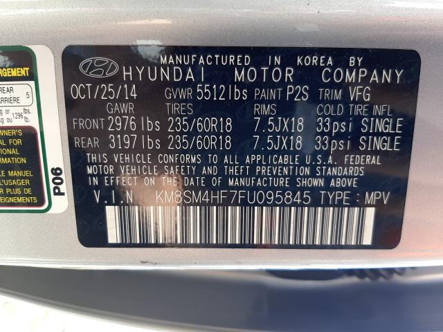 Photo 9 VIN: KM8SM4HF7FU095845 - HYUNDAI SANTA FE G 