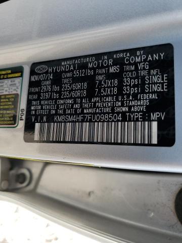 Photo 12 VIN: KM8SM4HF7FU098504 - HYUNDAI SANTA FE G 