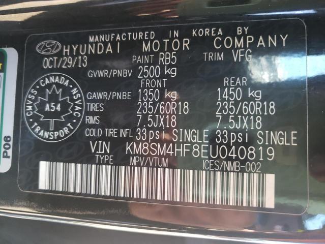 Photo 9 VIN: KM8SM4HF8EU040819 - HYUNDAI SANTA FE G 