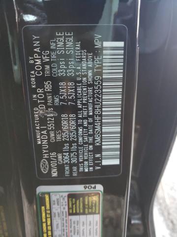 Photo 9 VIN: KM8SM4HF8HU223559 - HYUNDAI SANTA FE S 