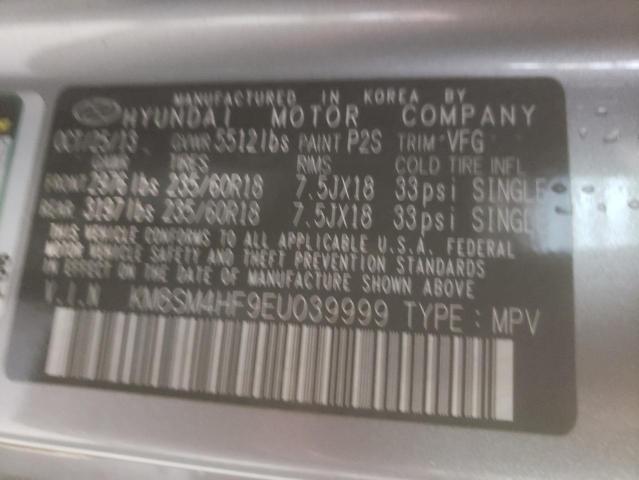 Photo 9 VIN: KM8SM4HF9EU039999 - HYUNDAI SANTA FE G 