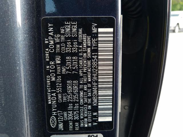 Photo 9 VIN: KM8SM4HF9HU238541 - HYUNDAI SANTA FE S 