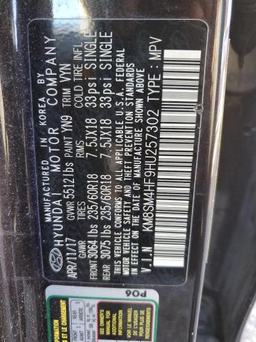 Photo 12 VIN: KM8SM4HF9HU257302 - HYUNDAI SANTA FE 