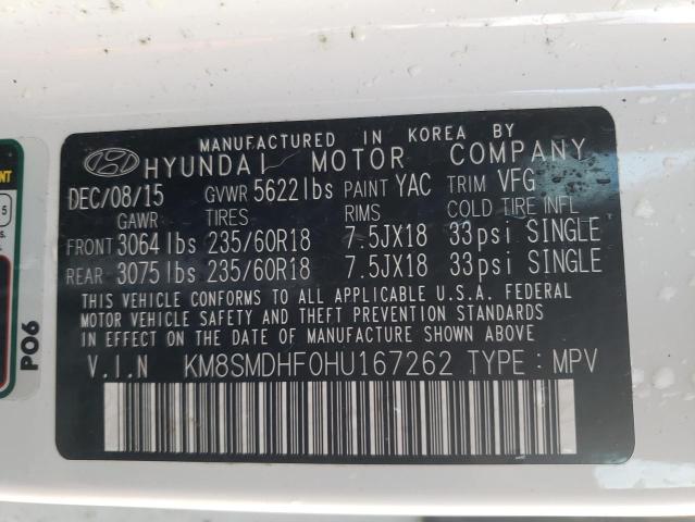 Photo 9 VIN: KM8SMDHF0HU167262 - HYUNDAI SANTA FE 