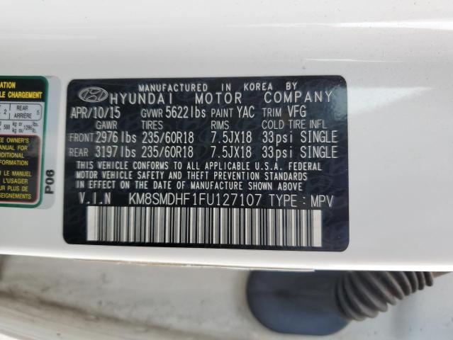 Photo 11 VIN: KM8SMDHF1FU127107 - HYUNDAI SANTA FE 