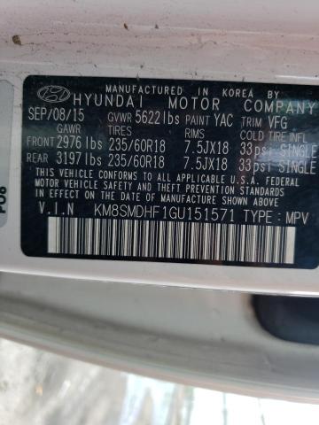 Photo 9 VIN: KM8SMDHF1GU151571 - HYUNDAI SANTA FE S 