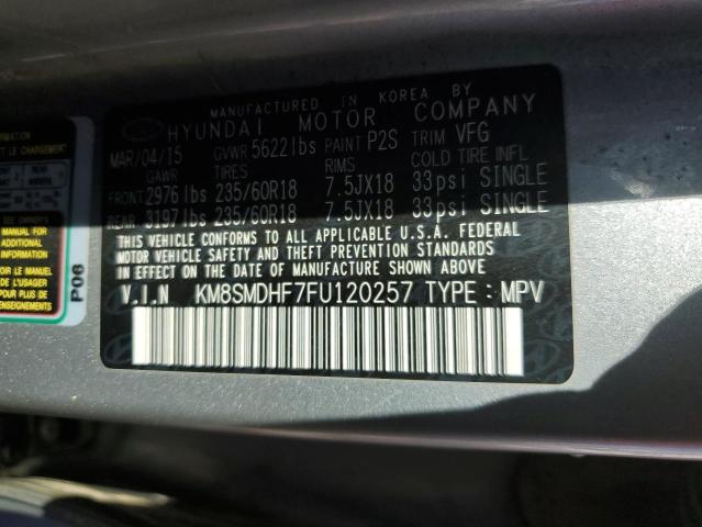 Photo 13 VIN: KM8SMDHF7FU120257 - HYUNDAI SANTA FE 