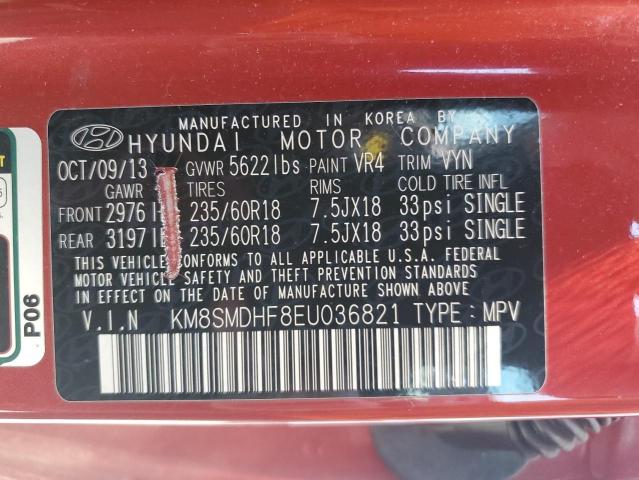 Photo 12 VIN: KM8SMDHF8EU036821 - HYUNDAI SANTA FE G 