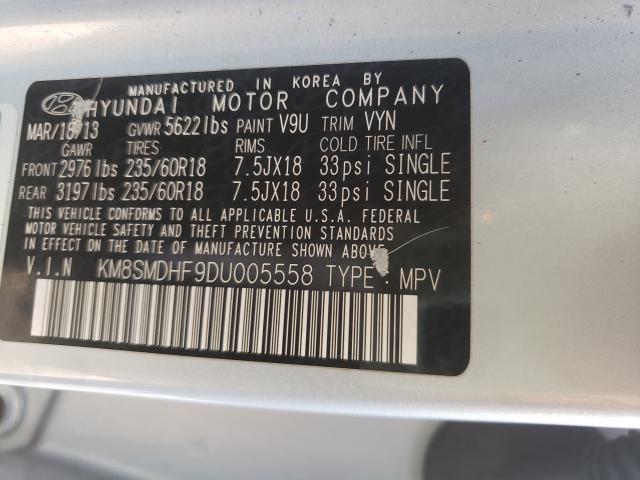 Photo 9 VIN: KM8SMDHF9DU005558 - HYUNDAI SANTA FE G 