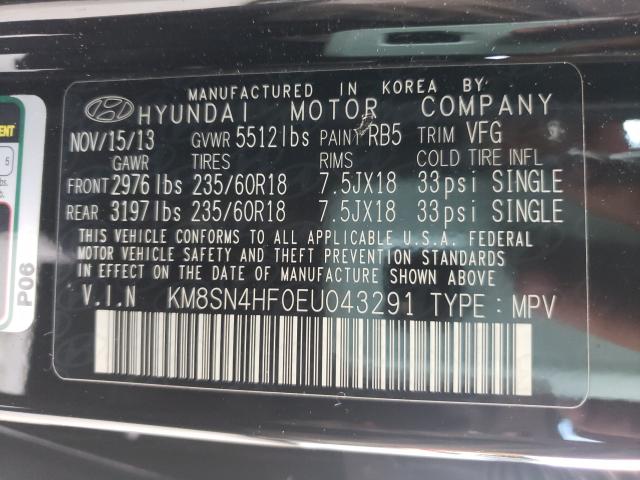 Photo 9 VIN: KM8SN4HF0EU043291 - HYUNDAI SANTA FE G 