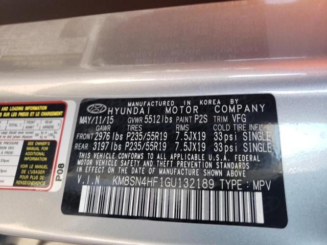 Photo 9 VIN: KM8SN4HF1GU132189 - HYUNDAI SANTA FE S 