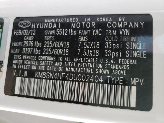 Photo 9 VIN: KM8SN4HF4DU002404 - HYUNDAI SANTA FE G 