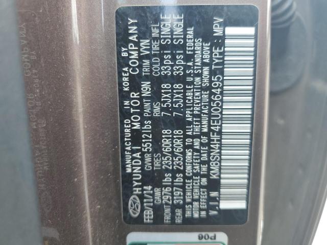 Photo 12 VIN: KM8SN4HF4EU056495 - HYUNDAI SANTA FE G 