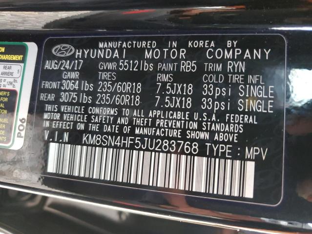 Photo 12 VIN: KM8SN4HF5JU283768 - HYUNDAI SANTA FE S 