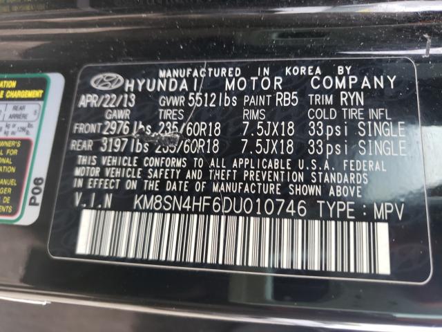 Photo 9 VIN: KM8SN4HF6DU010746 - HYUNDAI SANTA FE G 