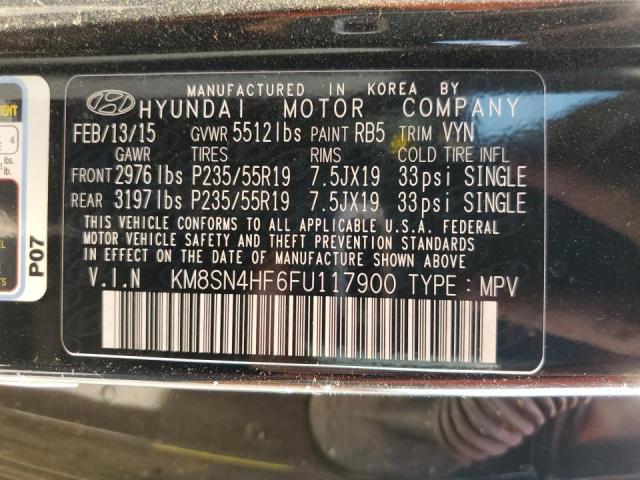 Photo 11 VIN: KM8SN4HF6FU117900 - HYUNDAI SANTA FE G 