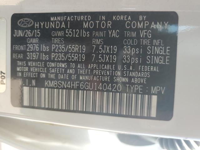 Photo 12 VIN: KM8SN4HF6GU140420 - HYUNDAI SANTA FE S 