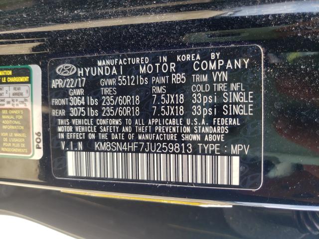 Photo 9 VIN: KM8SN4HF7JU259813 - HYUNDAI SANTA FE S 