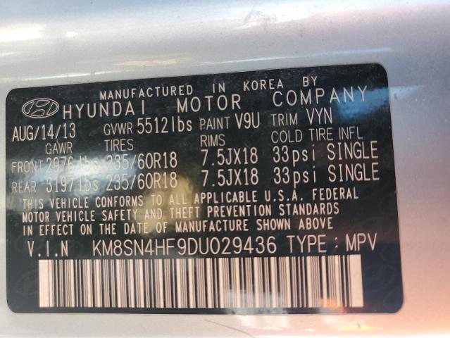 Photo 11 VIN: KM8SN4HF9DU029436 - HYUNDAI SANTA FE 