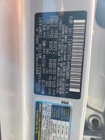 Photo 9 VIN: KM8SN4HF9HU200451 - HYUNDAI SANTA FE S 