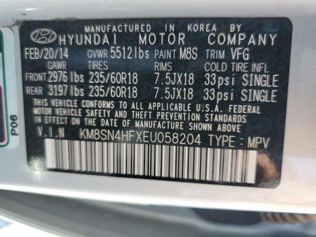 Photo 12 VIN: KM8SN4HFXEU058204 - HYUNDAI SANTA FE 