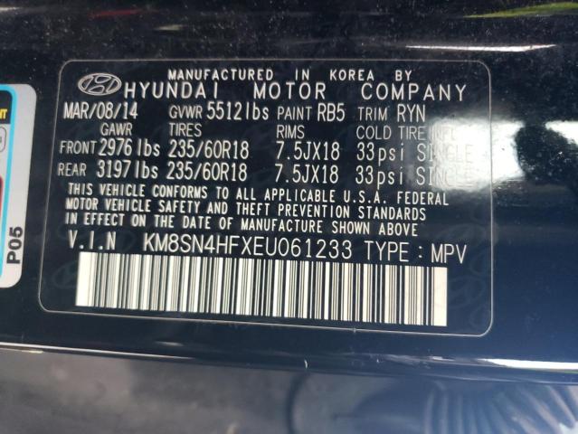 Photo 12 VIN: KM8SN4HFXEU061233 - HYUNDAI SANTA FE G 