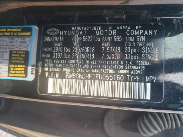 Photo 9 VIN: KM8SNDHF1EU055160 - HYUNDAI SANTA FE G 