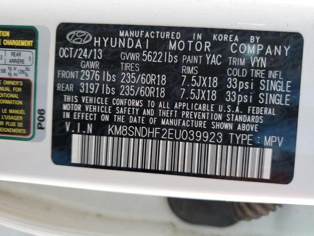 Photo 13 VIN: KM8SNDHF2EU039923 - HYUNDAI SANTA FE G 