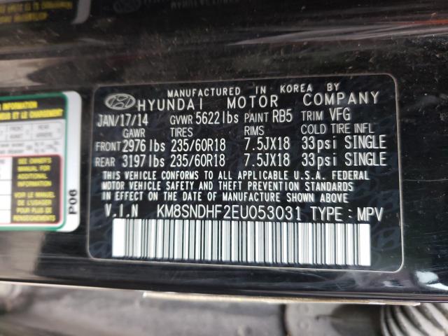 Photo 9 VIN: KM8SNDHF2EU053031 - HYUNDAI SANTA FE G 