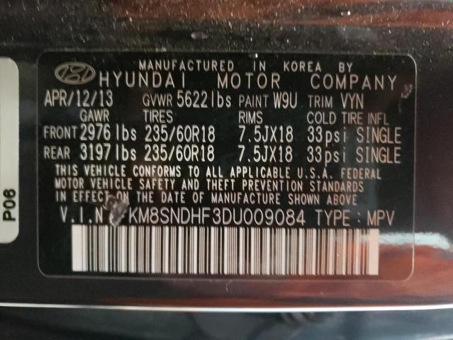 Photo 9 VIN: KM8SNDHF3DU009084 - HYUNDAI SANTA FE G 