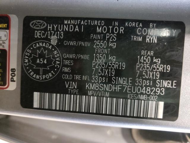 Photo 9 VIN: KM8SNDHF7EU048293 - HYUNDAI SANTA FE G 