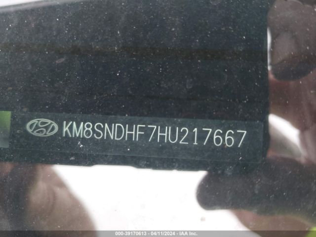 Photo 8 VIN: KM8SNDHF7HU217667 - HYUNDAI SANTA FE 