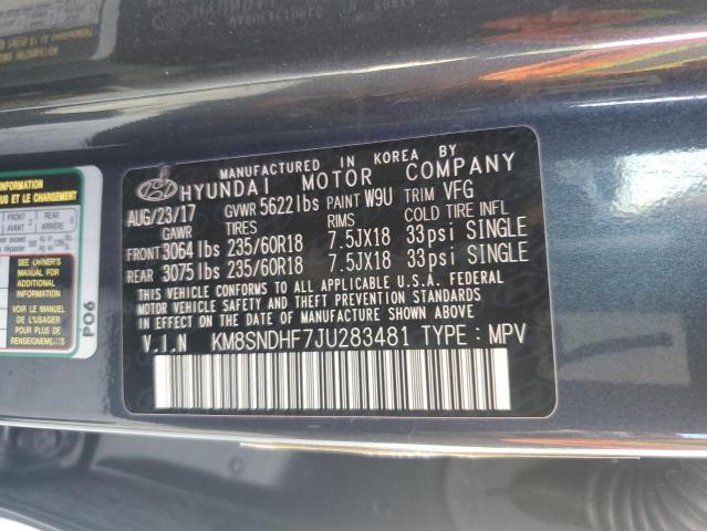 Photo 12 VIN: KM8SNDHF7JU283481 - HYUNDAI SANTA FE 