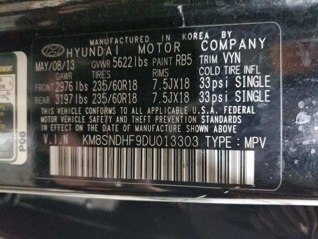 Photo 11 VIN: KM8SNDHF9DU013303 - HYUNDAI SANTA FE 