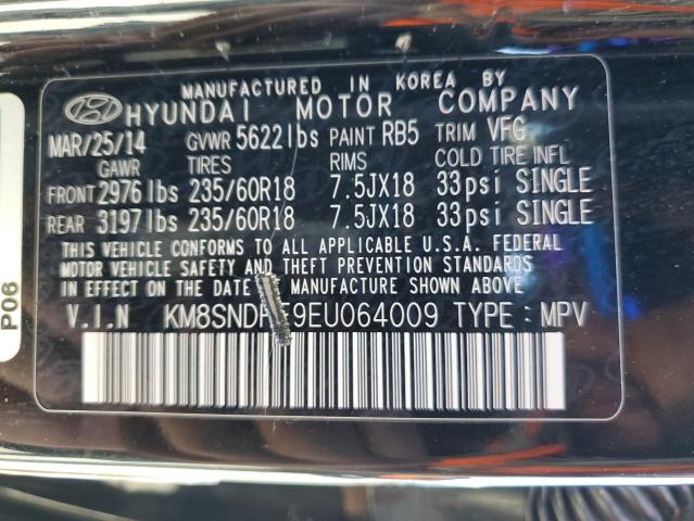 Photo 12 VIN: KM8SNDHF9EU064009 - HYUNDAI SANTA FE G 