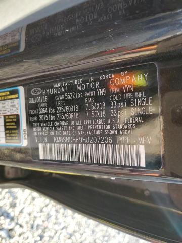 Photo 12 VIN: KM8SNDHF9HU207206 - HYUNDAI SANTA FE S 