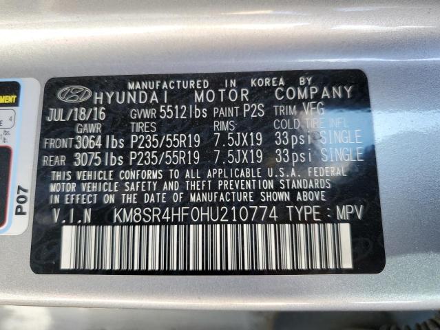 Photo 13 VIN: KM8SR4HF0HU210774 - HYUNDAI SANTA FE 