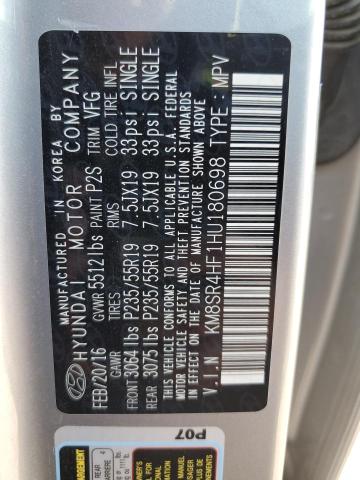 Photo 12 VIN: KM8SR4HF1HU180698 - HYUNDAI SANTA FE 