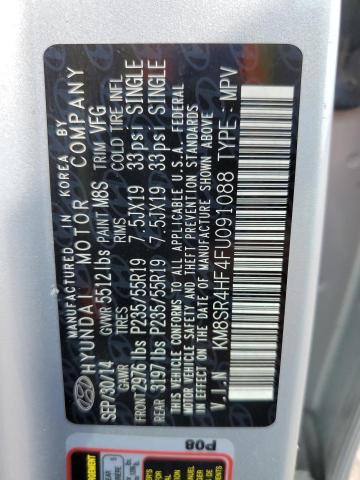 Photo 12 VIN: KM8SR4HF4FU091088 - HYUNDAI SANTA FE G 