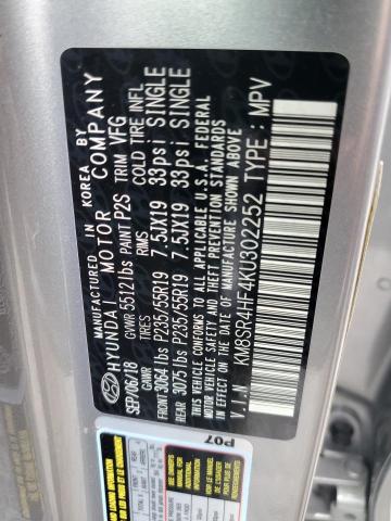 Photo 12 VIN: KM8SR4HF4KU302252 - HYUNDAI SANTA FE 