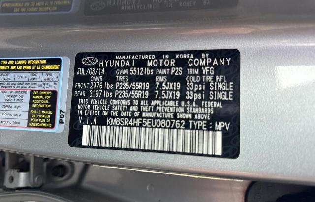 Photo 9 VIN: KM8SR4HF5EU080762 - HYUNDAI SANTA FE 