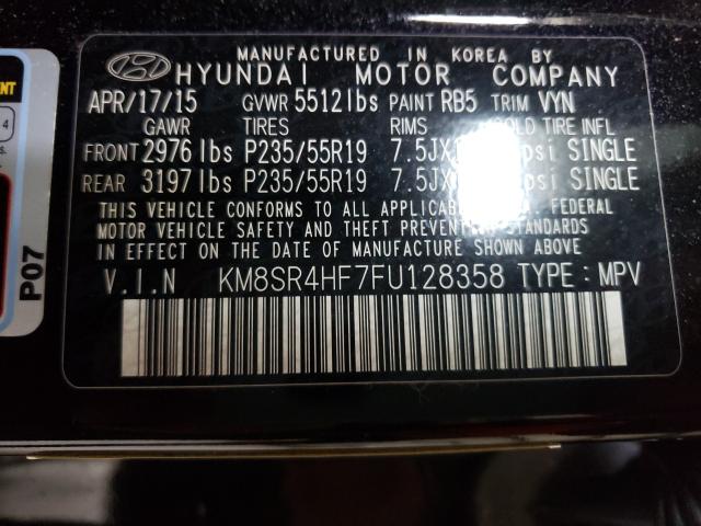 Photo 9 VIN: KM8SR4HF7FU128358 - HYUNDAI SANTA FE G 